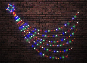 200 LED Multi Waterfall Star (3m) - View 2