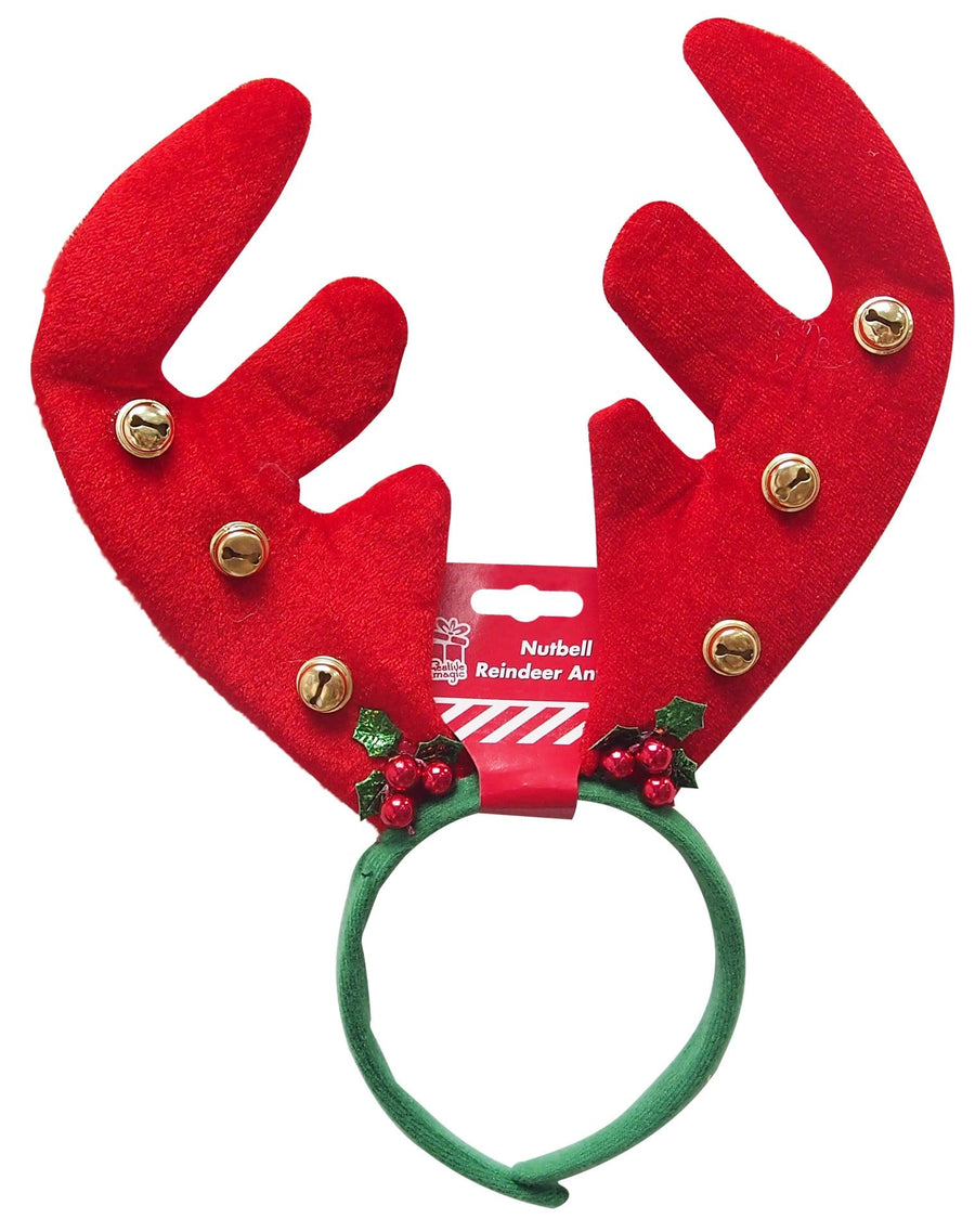 Headband Antlers With Nut Bells & Holly