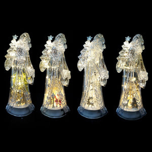 Light Up Metallic Santa (30cm) - View 2