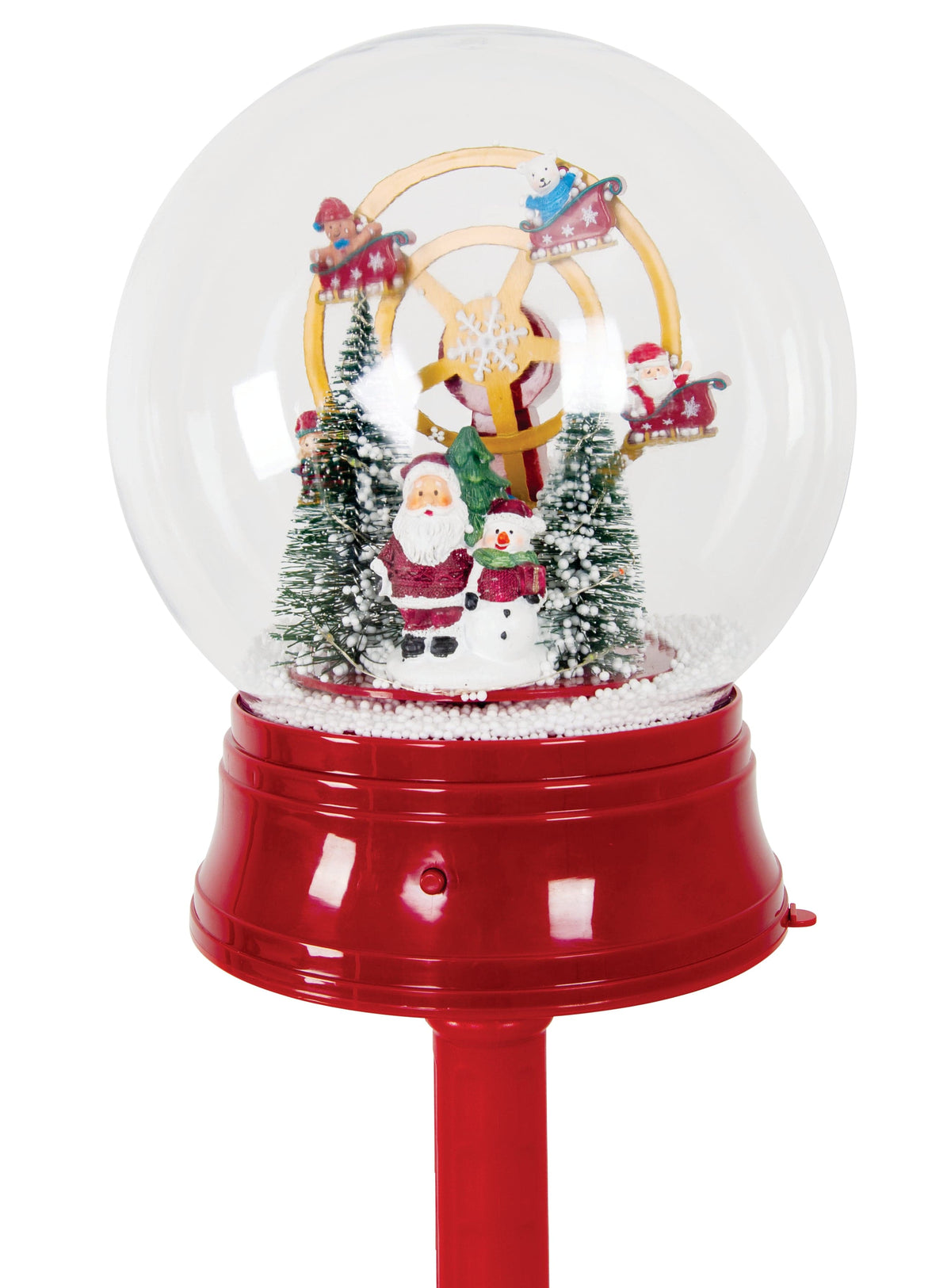 LED Snow Globe Pole with Music and Movement (1.5m)