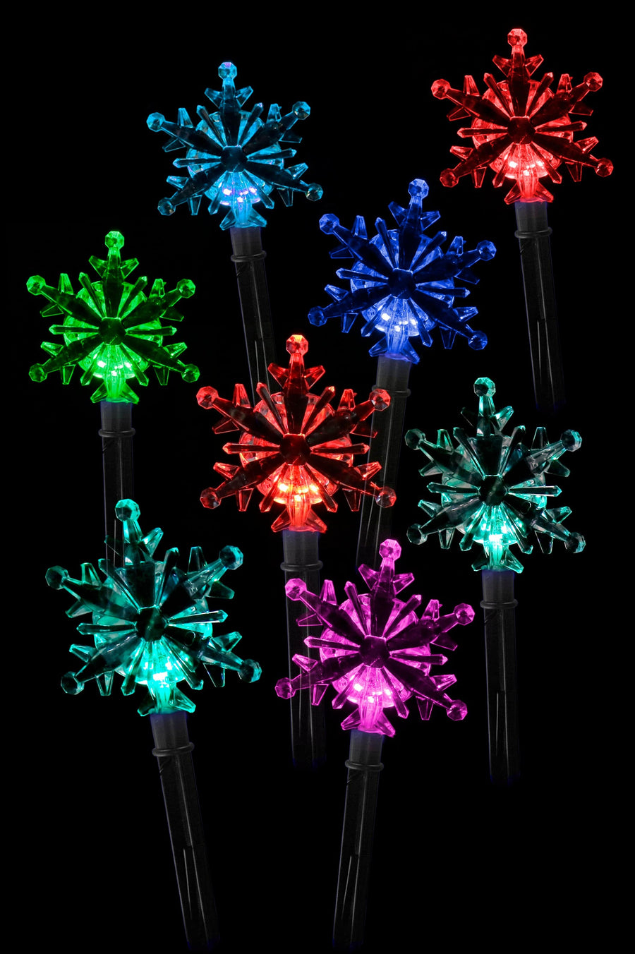 Solar Snowflake Path Lights (8pcs)