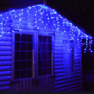 LED Blue Icicle Lights (10m) - View 1