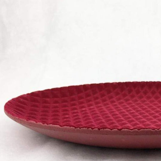 Flocked Red Plate