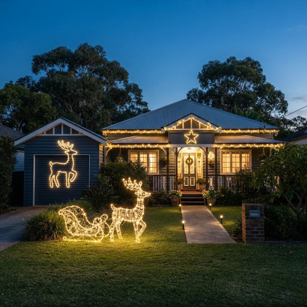 Christmas Light Motifs: 2D & 3D Display Ideas