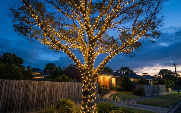 How to Wrap Outdoor Trees & Palms with Christmas Lights