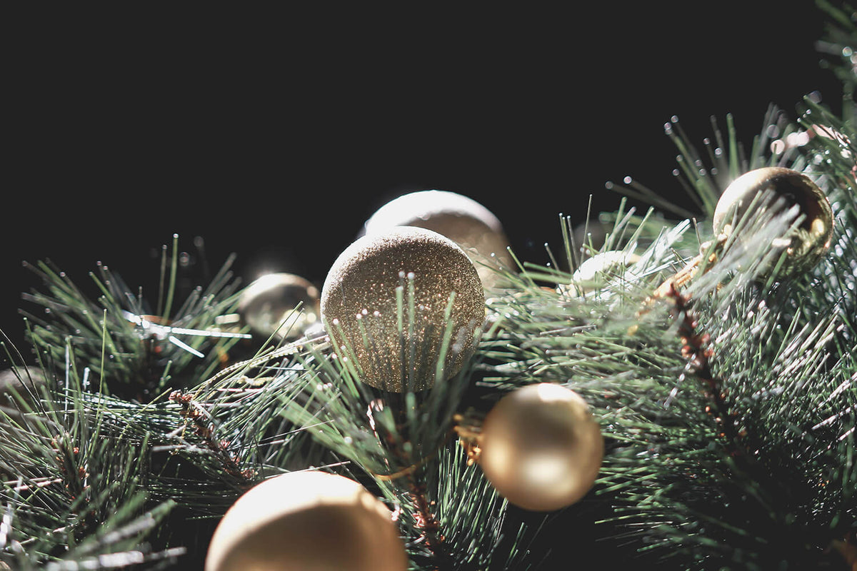 Fibre optic Christmas tree glowing with colour-changing lights
