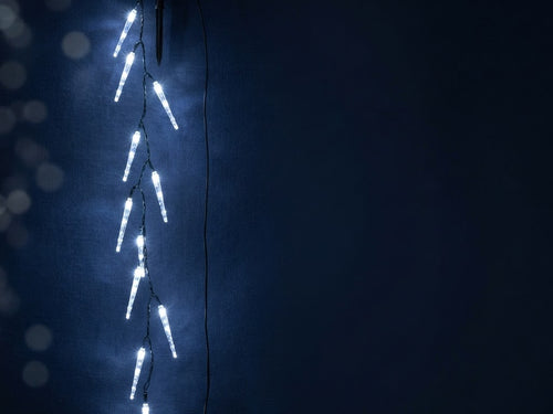 Solar Icicle Christmas Lights — Outdoor Eave Lights