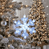 Battery LED Iridescent Tinsel Snowflake (48cm)