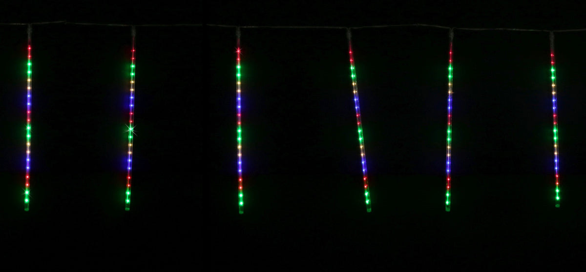 LED Digital Hanging Tubes Multicolour (20pk)