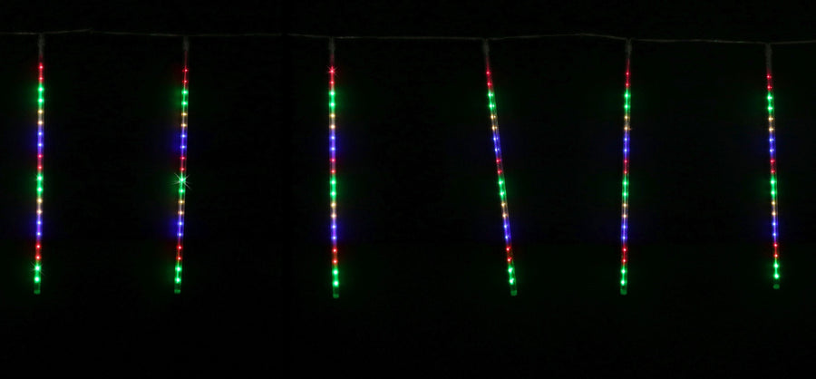 LED Digital Hanging Tubes Multicolour (20pk)