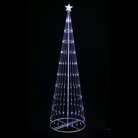 LED White Digital Flashing Strands Tree (2.4m)