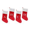 Personalised Red and Silver Initial Stocking (50cm)