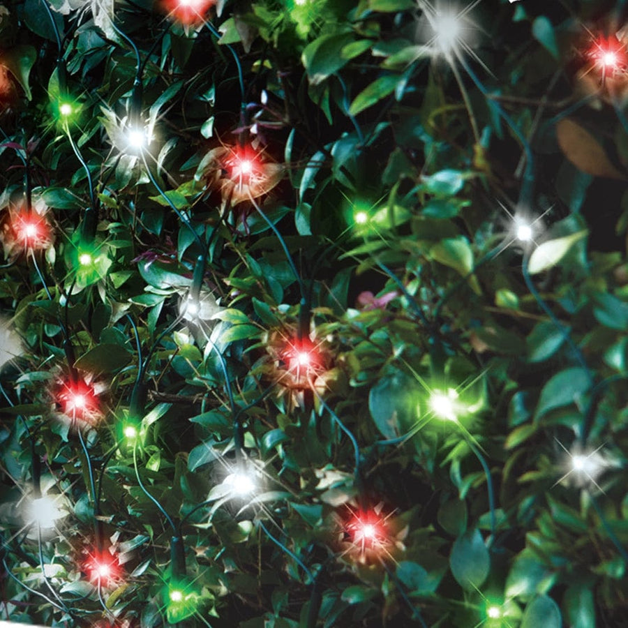 150 LED Solar Net Light Red-White-Green