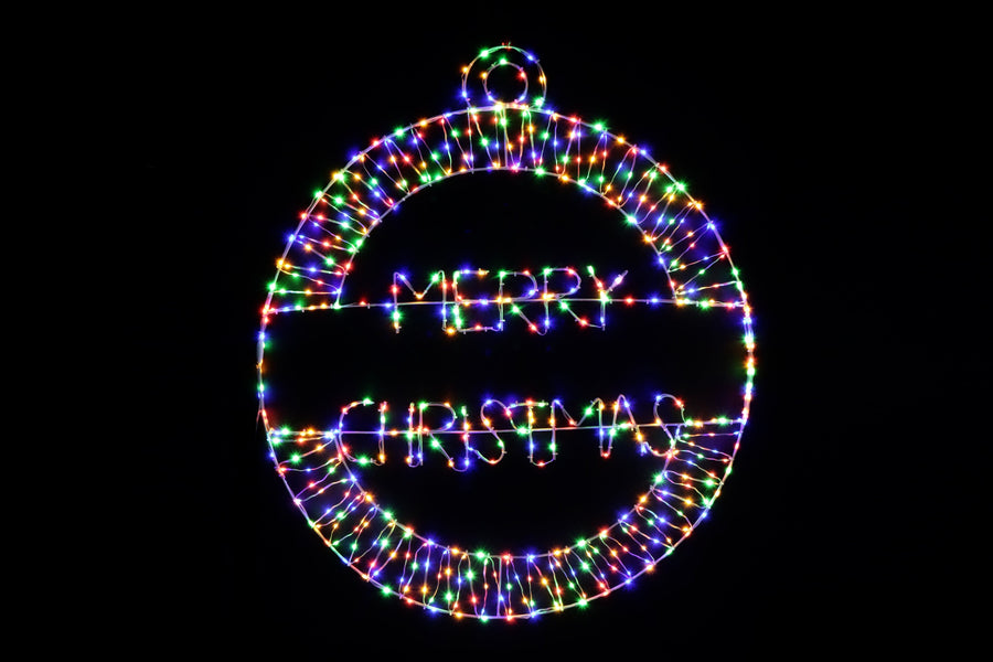 LED Dew Drop Merry Christmas Bauble (114cmx100cm)