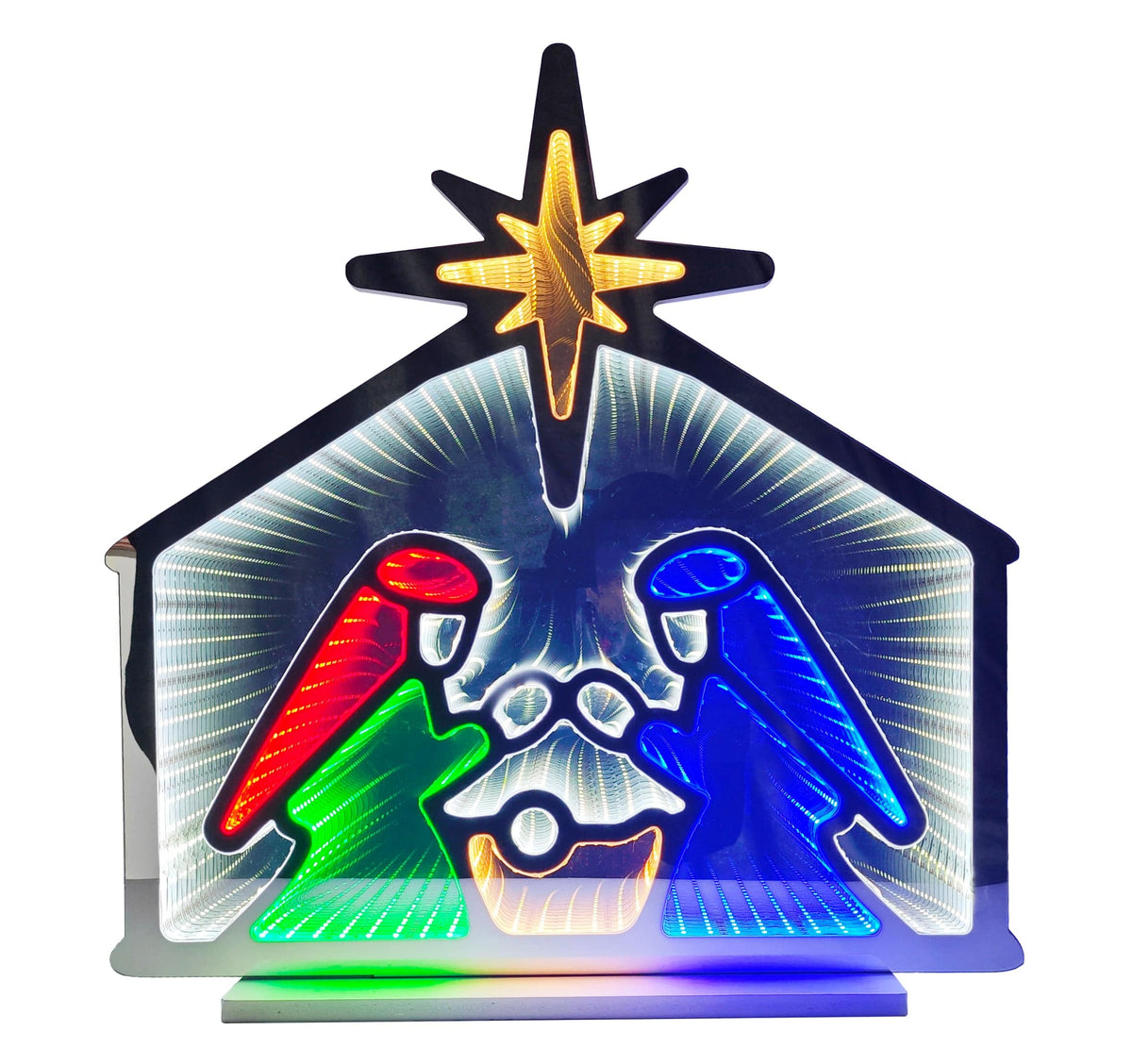 LED Infinity Nativity Scene Light - 56x60cm