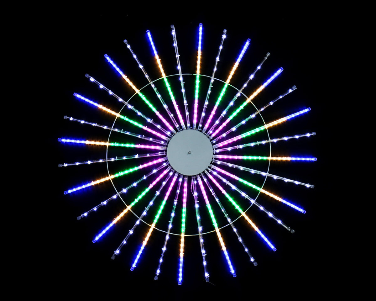 LED Ropelight Fan with Melting Icicles 113cm