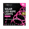 100 LED Pink Solar Rope Light (7m)