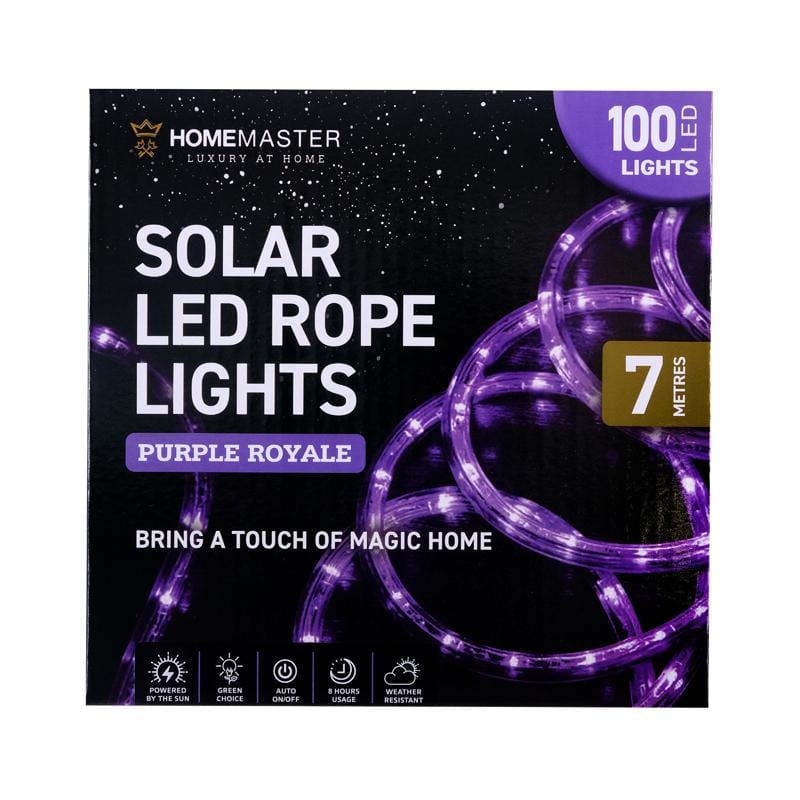 100 LED Purple Solar Rope Light (7m)