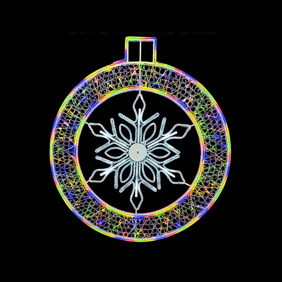 LED Neonflex Bauble Melting Snowflake Multi-White