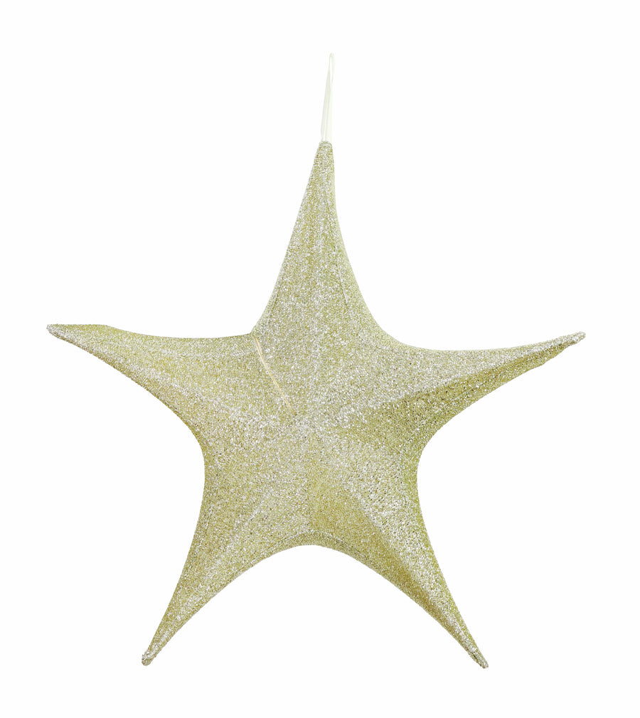3D Pop-Up Gold Tinsel Star (80cm)
