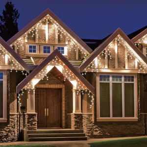 LED White Icicle Lights (30m) - View 1