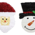Tinsel Face Plaque Asst - View 1