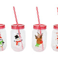 Screw Top Cup with Straw Asst - View 1