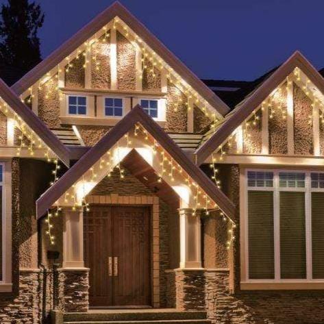 LED Warm White Icicle Lights (30m) - View 3