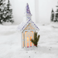 LED White Iridescent Church (36cm)