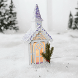 LED White Iridescent Church (36cm)