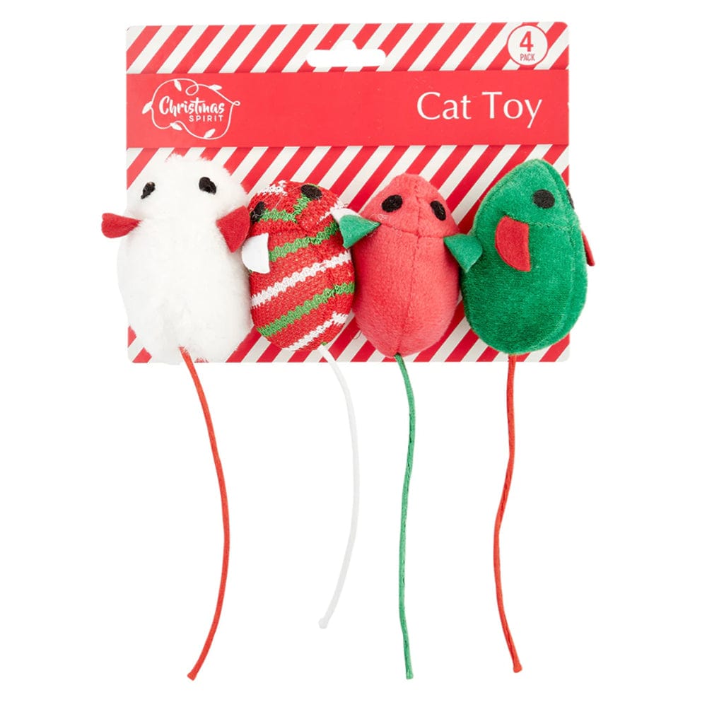 Mice Christmas Cat Toy (4pk)