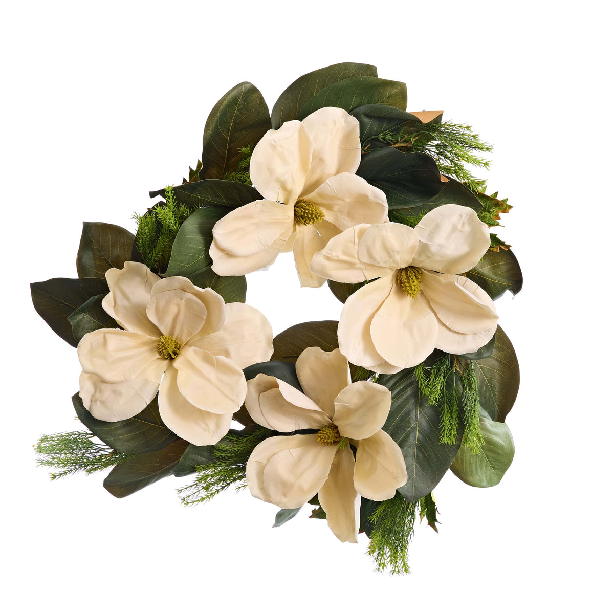 White Magnolia Wreath (70cm) - View 1