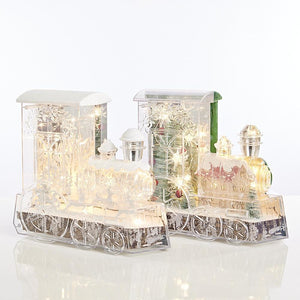 Light Up Train Engine with Winter Scene Asst - View 4
