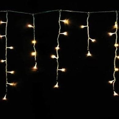 LED Warm White Icicle Lights (20m) - View 2
