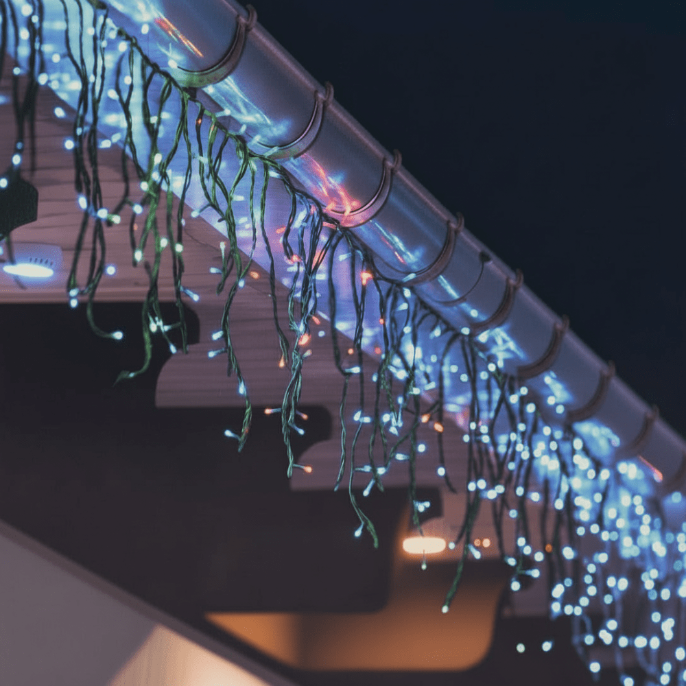 240 LED Solar Multicolour Icicle Lights (7.8m)