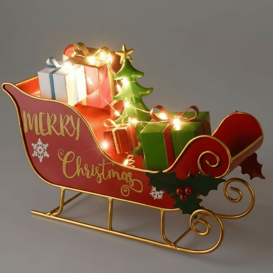 LED Sleigh With Presents (27cm)