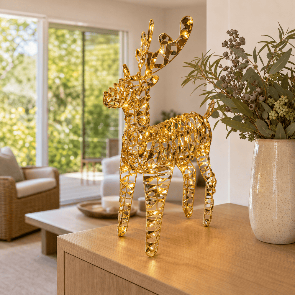 60 LED Gold Micro Reindeer (60cm) - lifestyle
