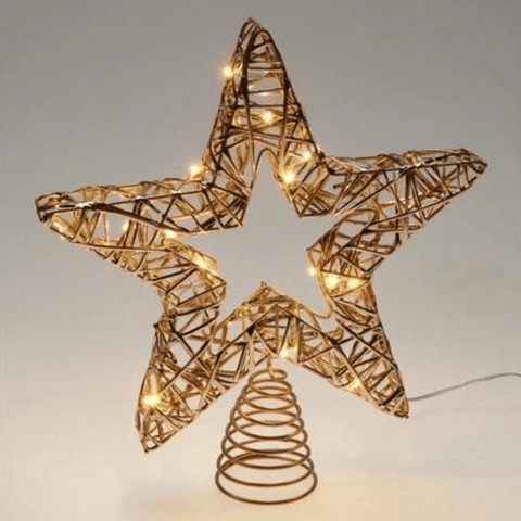 LED Star Topper Champagne  (28cm)