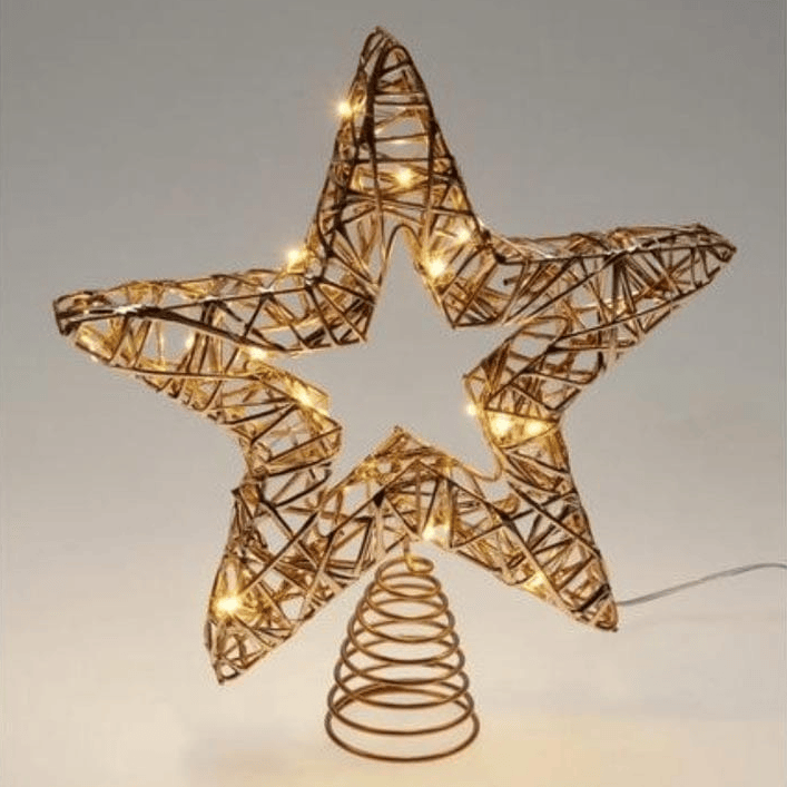 LED Star Topper Champagne  (28cm)