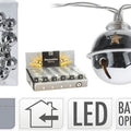 10 LED Chain Nut Bell Silver Plated