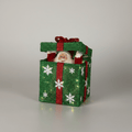 LED Battery Operated Peekaboo Santa Present