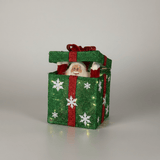 LED Battery Operated Peekaboo Santa Present