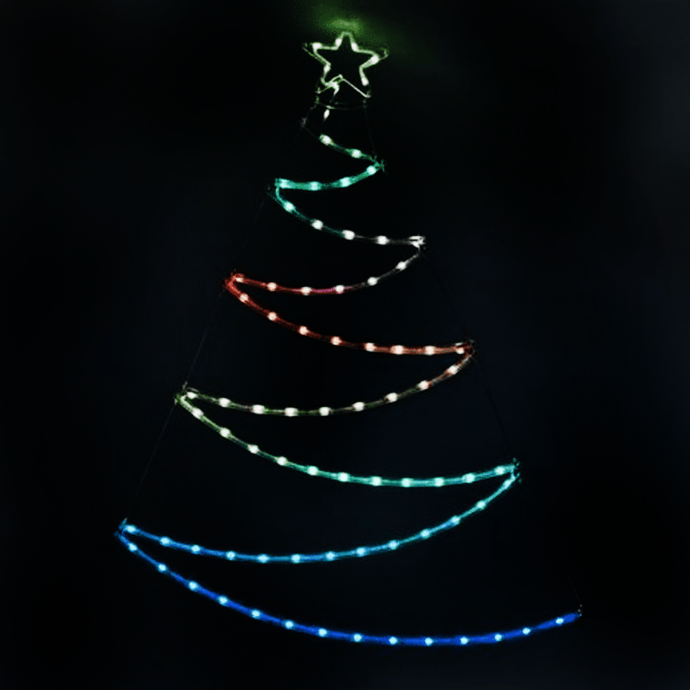 LED Colour Change Tree with Star Multicolour