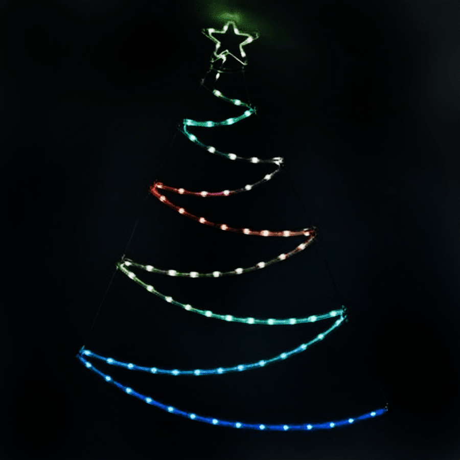 LED Colour Change Tree with Star Multicolour