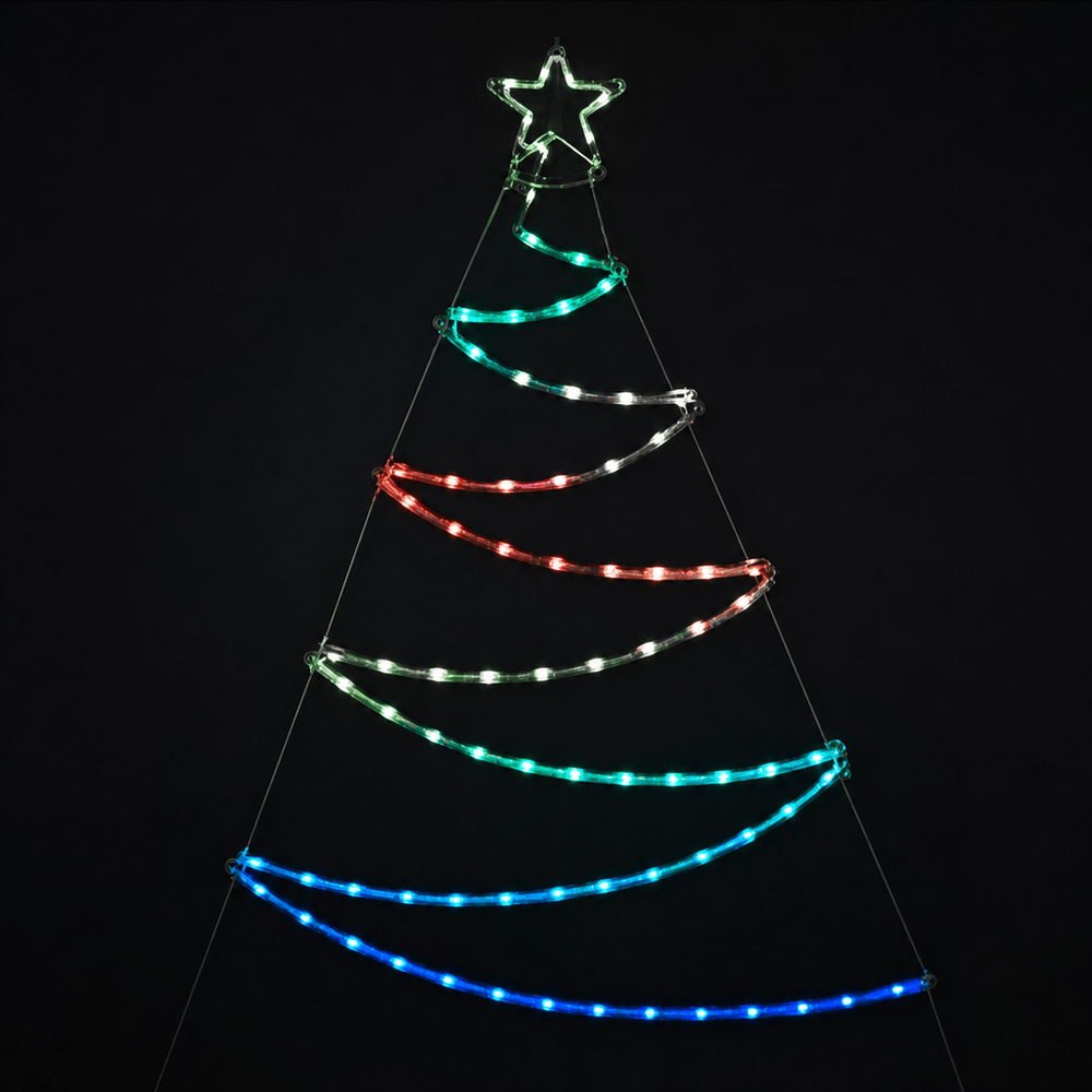 LED Colour Change Tree with Star Multicolour