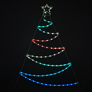 LED Colour Change Tree with Star Multicolour