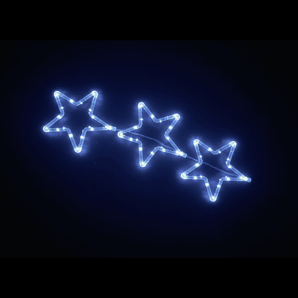 85 LED Battery Operated Star Curtain Light Cool White (1.2m)