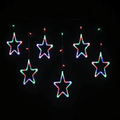 72 LED Battery Operated Star Curtain Light Multicolour (1.2m)