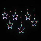 72 LED Battery Operated Star Curtain Light Multicolour (1.2m)