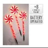 Candy Cane Yard Stakes (3pk)